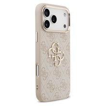 Заредете изображение във визуализатора на галерията – GUESS case for IPHONE 17 Pro Max GUHCP17X4GMGCPI (PU W/ Big 4G Classic Logo) gold pink
