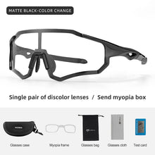 Заредете изображение във визуализатора на галерията – Rockbros 10181 photochromic UV400 cycling glasses - black
