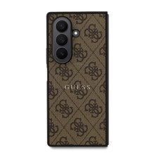 Заредете изображение във визуализатора на галерията – GUESS case for SAMSUNG Z Fold7 GUHMZFD7P4MSEGCW (Magnetic 4G PU W/ Classic) brown

