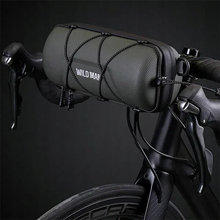 Заредете изображение във визуализатора на галерията – WILDMAN traveling bag for bike handlebars with zipper 2L GD7X green
