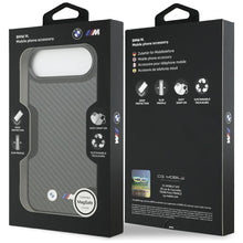 Заредете изображение във визуализатора на галерията – BMW case for IPHONE 17 Air compatible with MagSafe BMHMP17M24CFMMK (Kevlar Matt) black
