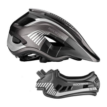 Заредете изображение във визуализатора на галерията – Children's bicycle helmet with detachable visor Rockbros TT-32SBTG-M size M - gray
