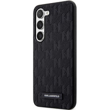 Заредете изображение във визуализатора на галерията – Original Pouch KARL LAGERFELD  hardcase Saffiano Mono Metal Logo KLHCS24MSAKLHPK for Samsung Galaxy S24 Plus black
