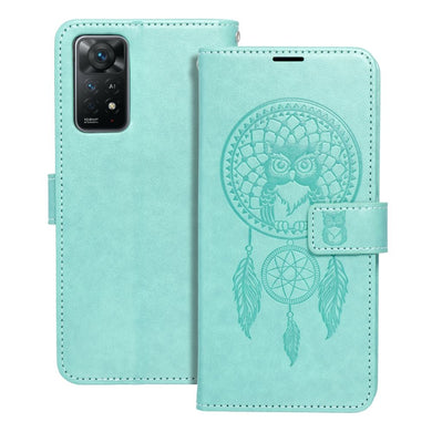 Калъф тип книга MEZZO за XIAOMI Redmi Note 11 Pro / 11 Pro 5G dreamcatcher зелен