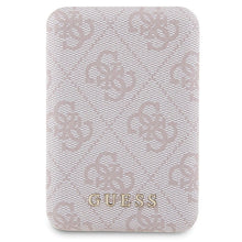 Заредете изображение във визуализатора на галерията – Guess 4G Metal Logo case set for iPhone 15 Pro + 5000mAh MagSafe power bank - pink
