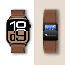 Заредете изображение във визуализатора на галерията – FORCELL F-DESIGN FA21 eco leather strap for APPLE Watch 38 / 40 / 41 mm black

