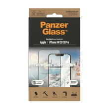 Заредете изображение във визуализатора на галерията – PanzerGlass Ultra-Wide Fit Antibacterial Tempered Glass with Glare Filter and Positioner for iPhone 14/13 Pro/13
