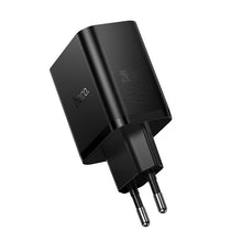 Заредете изображение във визуализатора на галерията – Phone charger Hoco 2x USB C + USB A QC3.0 PD 3A 65W N75 black

