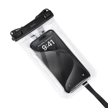 Заредете изображение във визуализатора на галерията – Waterproof case for mobile phone Hoco IP68 222 x 125 x 21 mm HX52 transparent
