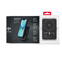 Заредете изображение във визуализатора на галерията – Powerbank compatible with MagSafe Forcell F-Energy MagStand QI2 F5K10 QC3.0 PD3.0 20W 5000 mAh black
