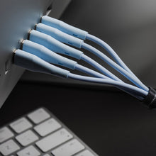 Заредете изображение във визуализатора на галерията – FORCELL F-ENERGY C341 cable USB A to Micro USB QC3.0 2,4A 18W Silicone 1 m blue

