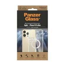 Заредете изображение във визуализатора на галерията – PanzerGlass HardCase with MagSafe Antibacterial Military Grade Certified Case for iPhone 14 Pro Max - Transparent
