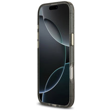 Заредете изображение във визуализатора на галерията – GUESS case for IPHONE 17 Air compatible with MagSafe GUHMP17MHFLPEDK (IML Metal Glitter Flowers Triangle) black
