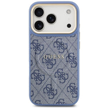 Заредете изображение във визуализатора на галерията – GUESS case for IPHONE 17 Pro compatible with MagSafe GUHMP17LP4MSEGCB (PU 4G W/ Classic) blue
