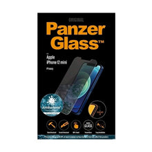 Заредете изображение във визуализатора на галерията – PanzerGlass Standard Super+ antibacterial privatizing tempered glass for iPhone 12 mini
