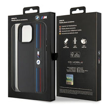 Заредете изображение във визуализатора на галерията – BMW Tricolor M Collection case for iPhone 15 Pro Max - black
