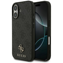 Заредете изображение във визуализатора на галерията – GUESS case for IPHONE 17 compatible with MagSafe GUHMP17SP4SM4MK (PU 4G Small 4G and Classic) black
