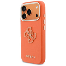 Заредете изображение във визуализатора на галерията – GUESS case for IPHONE 17 Pro GUHCP17L5PS4RGGO (PU FW Resin Logo) orange
