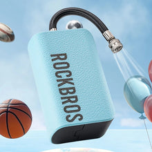Заредете изображение във визуализатора на галерията – Rockbros 42520006001 bicycle pump with digital display for tires / balls / balloons - blue
