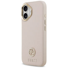 Заредете изображение във визуализатора на галерията – GUESS case for IPHONE 17 compatible with MagSafe GUHMP17SPGCRMDEP (PU W/ Grained Strass Logo) pink
