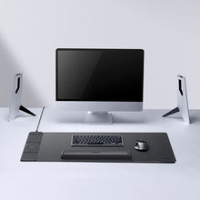 Заредете изображение във визуализатора на галерията – Baseus MagPro Series II BS-PS037 desk mat with wrist rest and inductive charger - black
