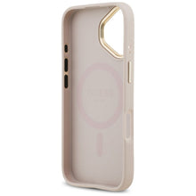 Заредете изображение във визуализатора на галерията – GUESS case for IPHONE 17 compatible with MagSafe GUHMP17SPGCRMDEP (PU W/ Grained Strass Logo) pink
