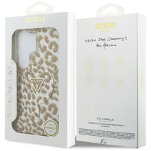 Заредете изображение във визуализатора на галерията – GUESS case for SAMSUNG S26 Ultra GUHMS26LHLEGTGLW (Magnetic IML Leopard Print Triangle) brown
