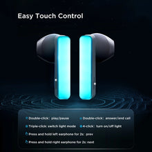 Заредете изображение във визуализатора на галерията – TWS Joyroom JR-TC1 IceLens Series wireless headphones with LED lights - black
