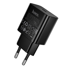 Заредете изображение във визуализатора на галерията – Phone charger Hoco USB C QC PD 25W N76 black

