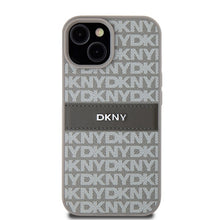 Заредете изображение във визуализатора на галерията – Original Case DKNY hardcase Leather Mono Stripe &amp; Metal Logo DKHCP15SPRTHSLE for Iphone 15/14/13 beige
