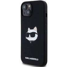 Заредете изображение във визуализатора на галерията – Karl Lagerfeld Silicone Choupette Head MagSafe Case for iPhone 15 Plus / 14 Plus - Black
