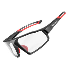 Заредете изображение във визуализатора на галерията – Rockbros SP216BK photochromic UV400 cycling glasses - black and red
