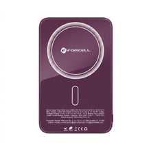 Заредете изображение във визуализатора на галерията – Powerbank compatible with MagSafe Forcell F-Energy SuperSlim F5K8 QC4.0 PD3.0 15W 5000 mAh cherry
