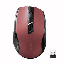 Заредете изображение във визуализатора на галерията – Ugreen MU006 optical wireless USB mouse 2.4GHz 4000 DPI - red

