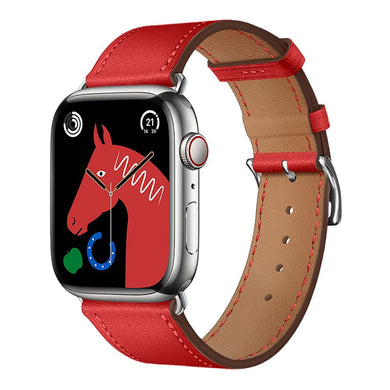 FORCELL F-DESIGN FA20 eco leather strap for APPLE Watch 42 / 44 / 45 / 49 mm red