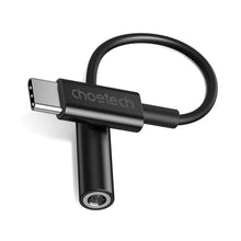 Заредете изображение във визуализатора на галерията – Choetech AUX003 USB-C / DC 3.5mm audio adapter - black

