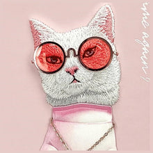Заредете изображение във визуализатора на галерията – NIMMY case GLASSES COOL CAT for IPHONE 15 pink
