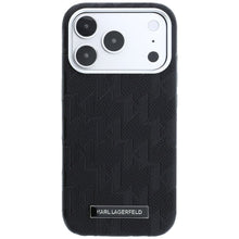 Заредете изображение във визуализатора на галерията – KARL LAGERFELD case for IPHONE 18 Pro/17 Pro compatible with MagSafe (Mono Resin Logo) black
