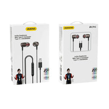 Заредете изображение във визуализатора на галерията – Dudao X1PROT in-ear wired USB-C headphones 1.2 m - black
