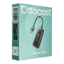 Заредете изображение във визуализатора на галерията – Wireless car adapter OTTOCAST Play2Video CA515-T black
