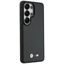 Заредете изображение във визуализатора на галерията – BMW case for SAMSUNG S26 Ultra BMHMS26L24CFMMK (Magnetic Kevlar W/ Logo) black
