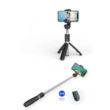 Заредете изображение във визуализатора на галерията – Tech-Protect L01S Bluetooth selfie stick with tripod up to 70cm - black
