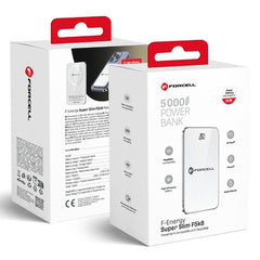 FORCELL F-ENERGY F5K8 Super Slim powerbank compatible with MagSafe PD3.0 QC4.0 15W 5000 mAh white