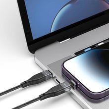 Заредете изображение във визуализатора на галерията – Tech-Protect UltraBoost 2 magnetic cable 2in1 USB-C / Lightning - USB-C PD 60W 3A 1m - black

