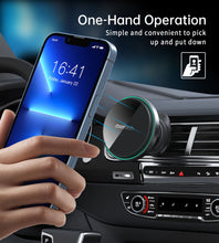 Заредете изображение във визуализатора на галерията – Choetech T204-F magnetic car holder with 15W wireless charging - black
