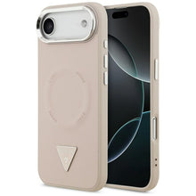 Заредете изображение във визуализатора на галерията – GUESS case for IPHONE 17 Air compatible with MagSafe GUHMP17MPSDTSCMP (PU W/ Triangle Logo) pink
