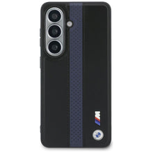Заредете изображение във визуализатора на галерията – BMW case for SAMSUNG S26 compatible with MagSafe BMHMS26S25PCPSKB (Perforated Stripe Logo) blue
