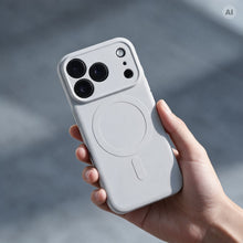 Заредете изображение във визуализатора на галерията – Case for iPhone 18 Pro Max / 17 Pro Max Silicone Mag Cover compatible with MagSafe (camera protection) silver
