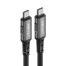 Заредете изображение във визуализатора на галерията – Acefast C1-09 USB-C / USB-C USB4 PD3.1 cable 5A 1m - gray-black
