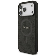 Заредете изображение във визуализатора на галерията – GUESS case for IPHONE 17 Pro Max compatible with MagSafe GUHMP17XG4GFRK (PU 4G Ring Classic Logo) black
